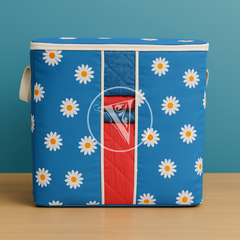 110 GSM Non-Woven Floral Storage Bag - Blue
