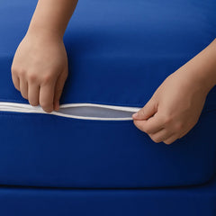 Zipper Terry Waterproof Mattress Protector-Blue