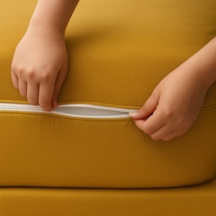 Zipper Terry Waterproof Mattress Protector-Mustard