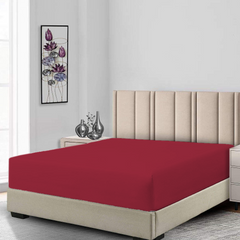 Terry Waterproof Mattress Protector-Maroon King