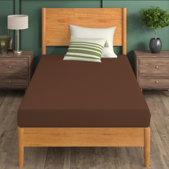 Terry Waterproof Mattress Protector- Brown Single