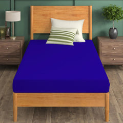 Terry Waterproof Mattress Protector- Blue Single
