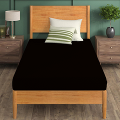 Terry Waterproof Mattress Protector- Black Single