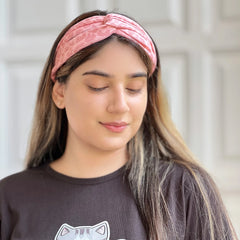 Pinkish Print Chain Hair Band
