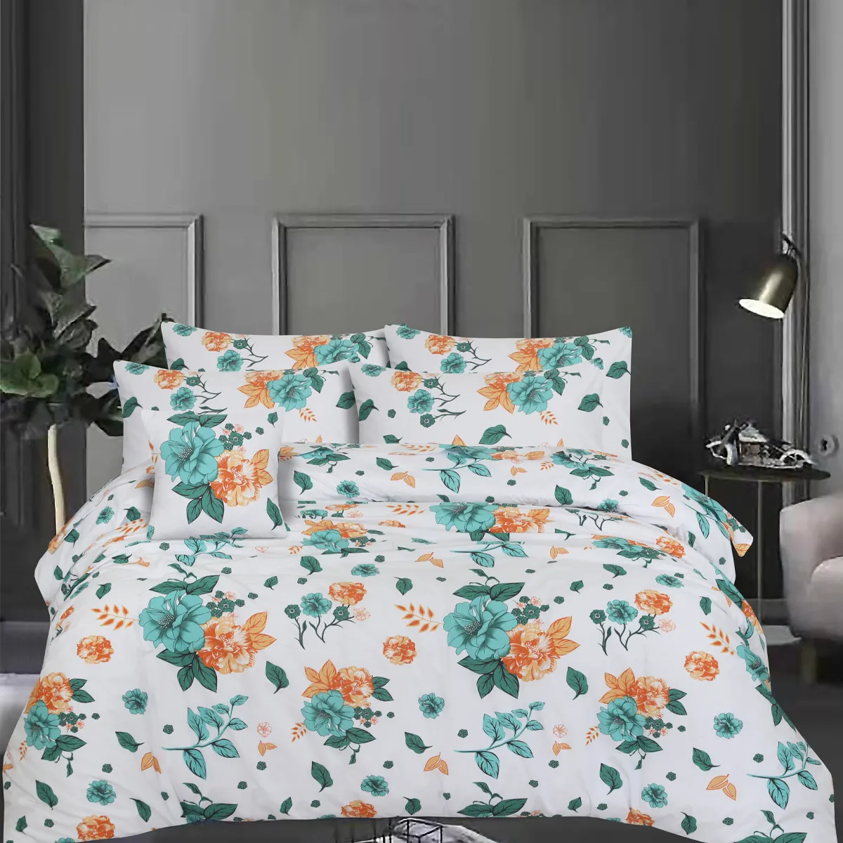 Rameeza - King Size Duvet Cover Set (7 Piece)