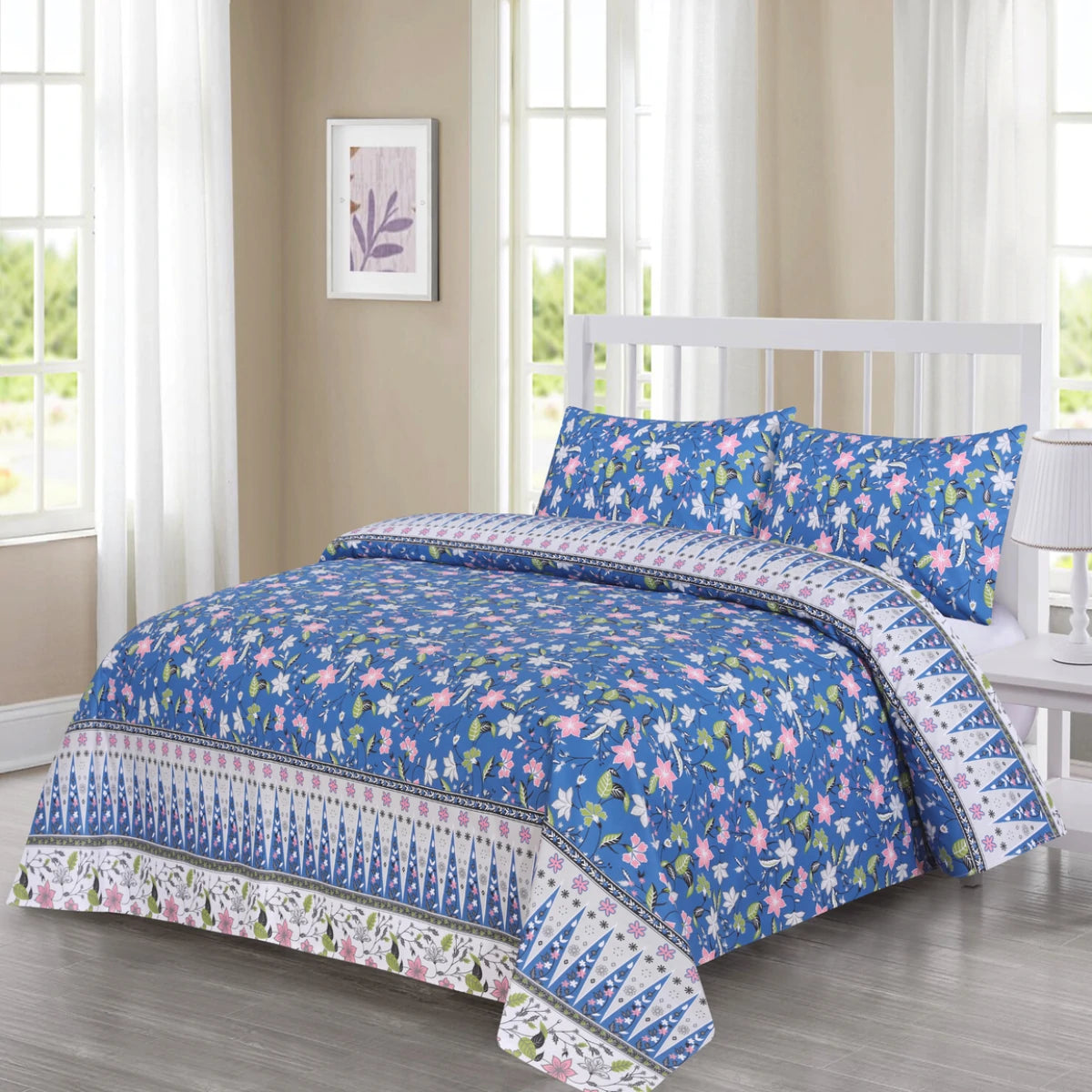 Figon Blue Bedsheet Set
