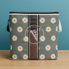 110 GSM Non-Woven Floral Storage Bag - Grey