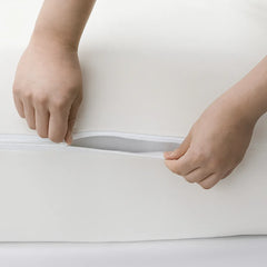 Zipper Terry Waterproof Mattress Protector-White