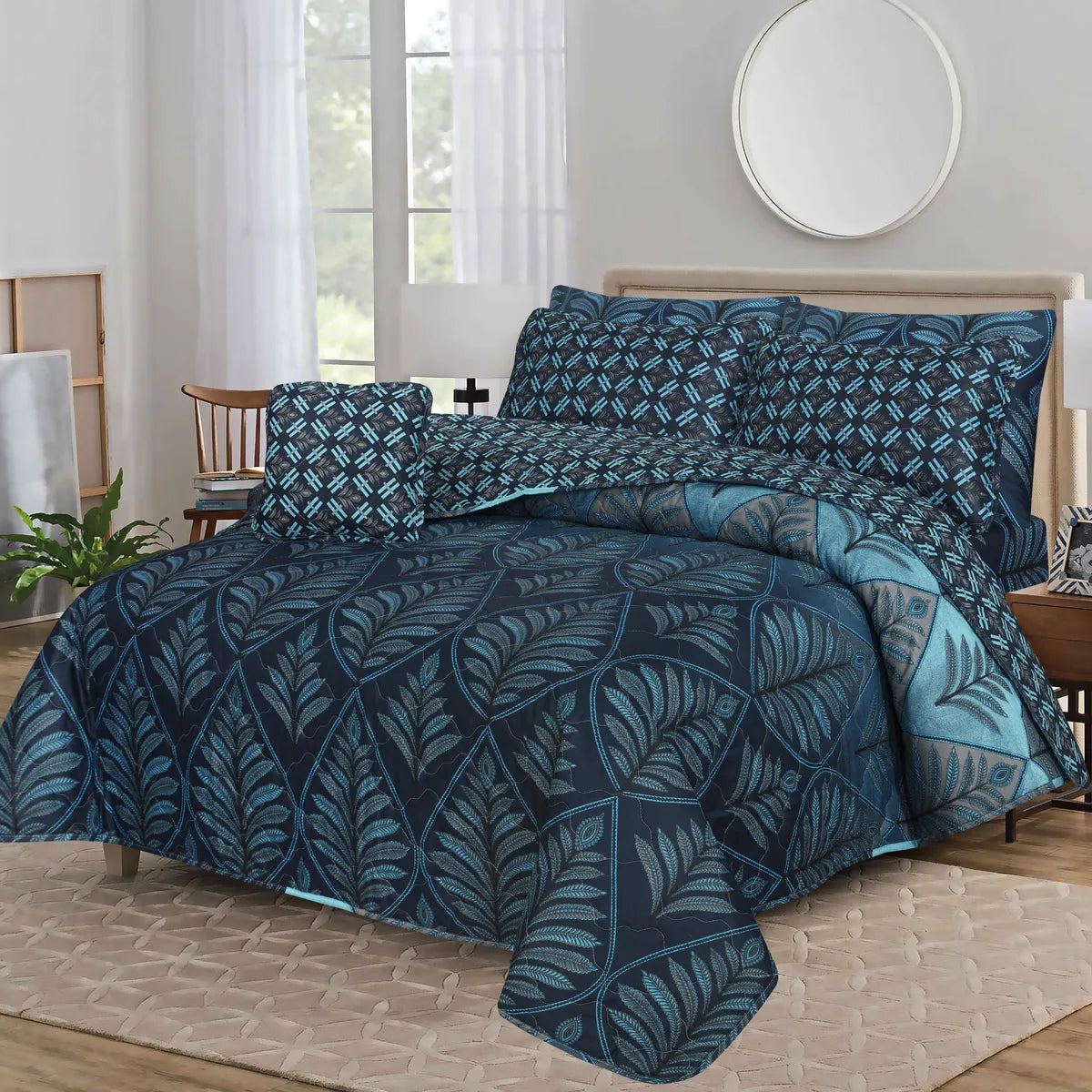 Dareecha - Comforter Set- 7 Pcs