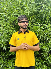 Mustard (Arm Stripe)  Polo Shirt