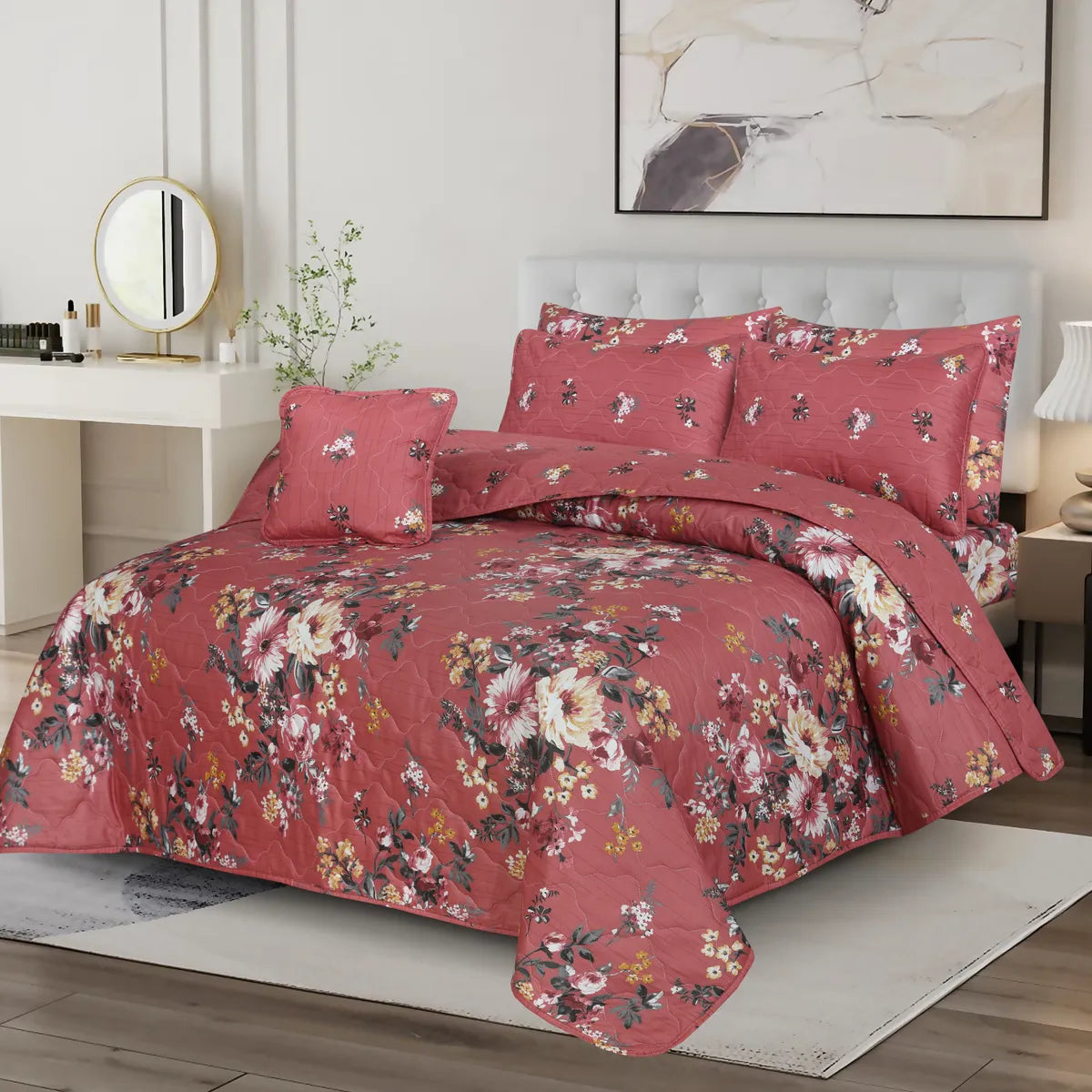 Nukhat - Comforter Set- 7 Pcs