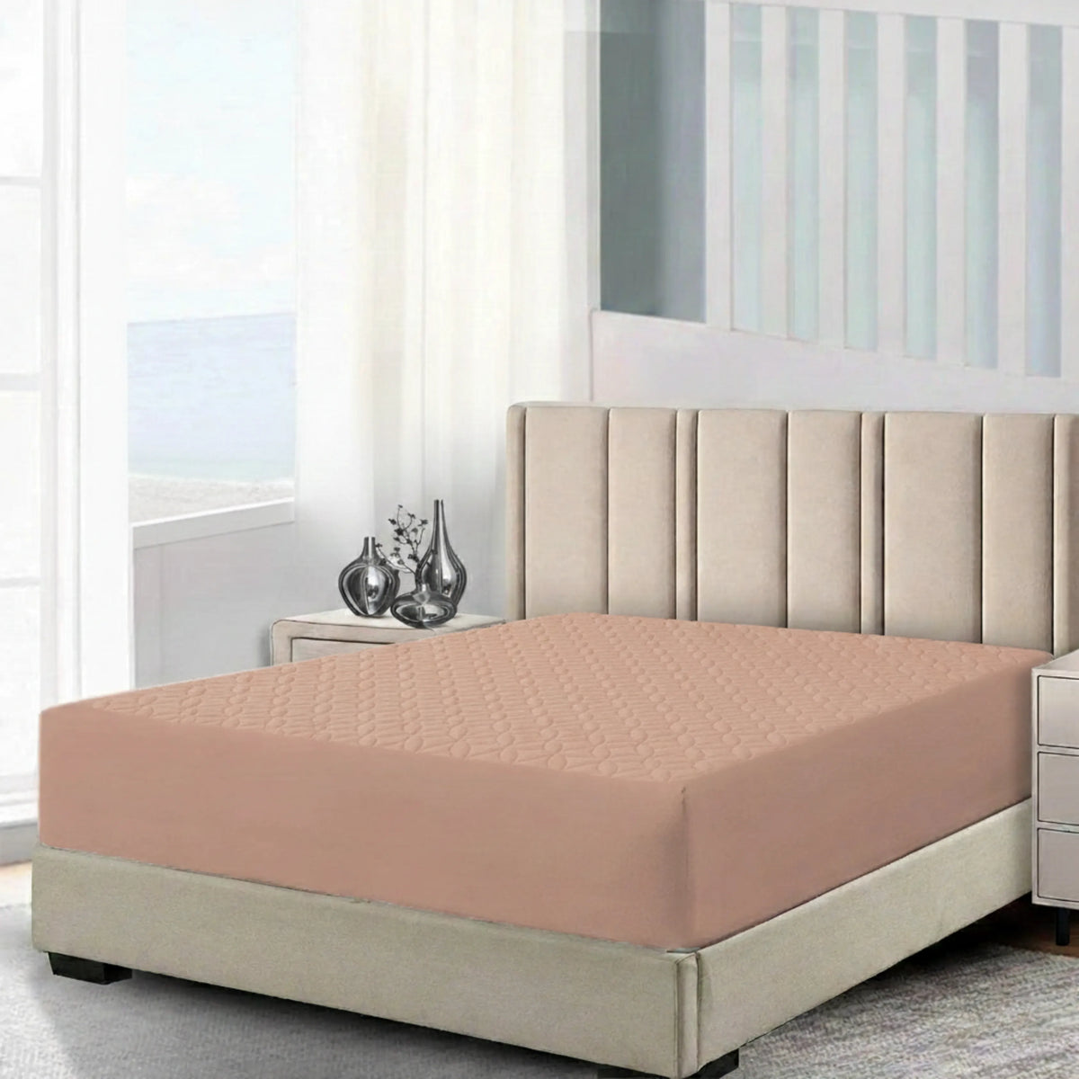 Skin Quilted Mattress Protector - king