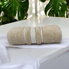 Cross Soft Towel- Beige