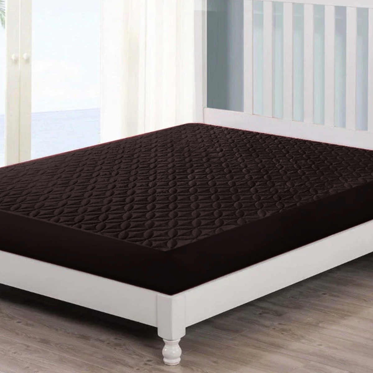 Black Quilted Mattress Protector - king